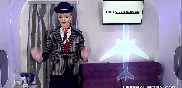  Fucking Stewardess in Airplane